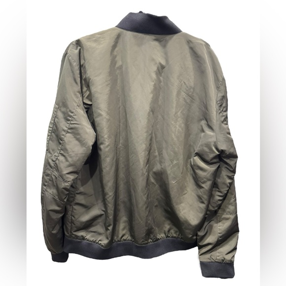 ZARA MAN olive army green bomber jacket XL - Picture 3 of 3